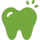 Simple green dental symbol